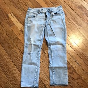 American Eagle artist crop jeans